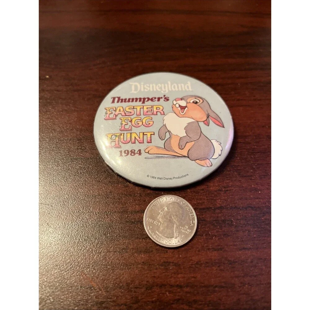 Disney 1984 Thumper’s Easter Egg Hunt Bambi‎ Button Pin